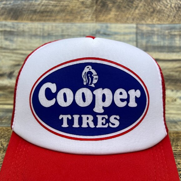 Cooper Tires Mens Trucker Hat Red Snapback Automobile Motorcycle Racing Cap - Picture 3 of 8